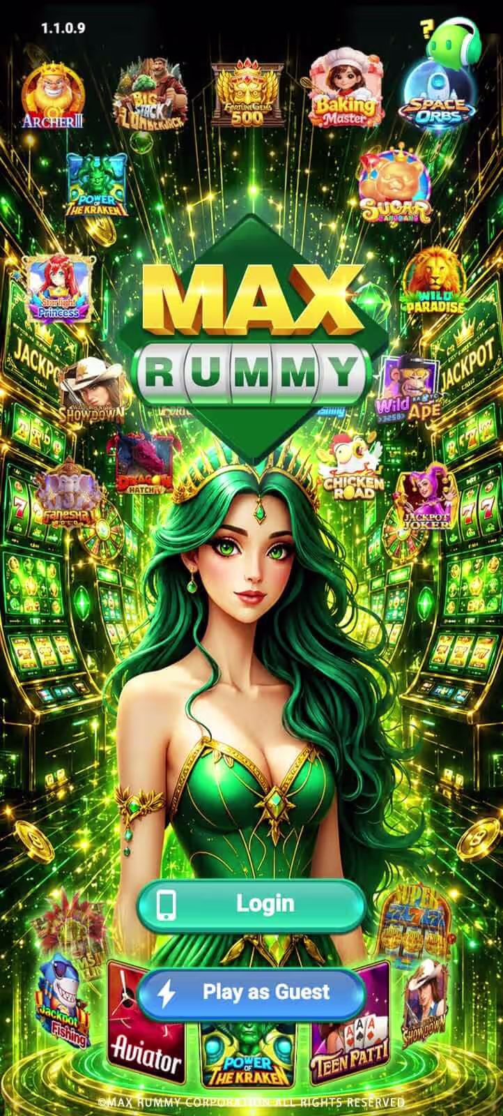Max Rummy login page